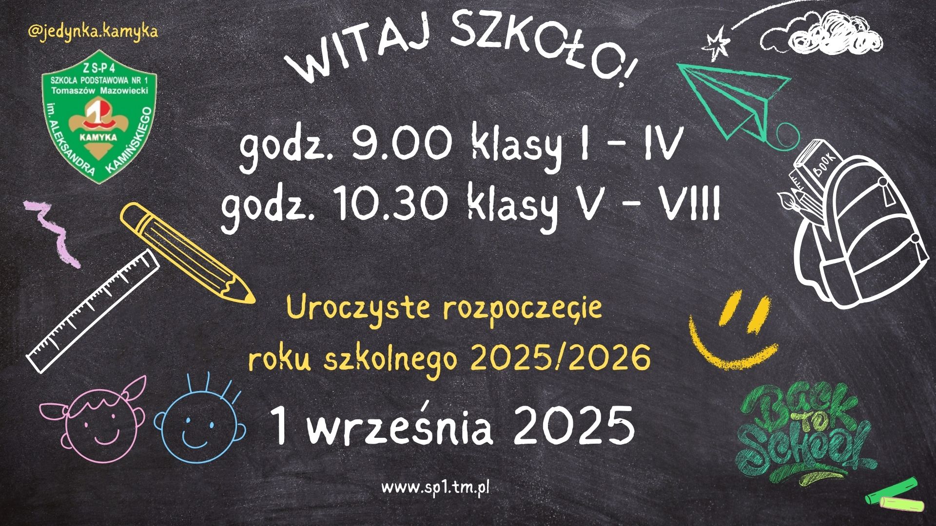 Harmonogram rozpoczęcia roku szkolnego 2025/2026