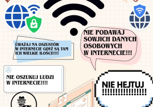 Prace - plakaty wykonanae na lekcji informatyki na Dzień Bezpiecznego Internetu 2026 (DBI 2026)