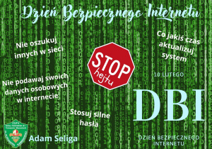 Prace - plakaty wykonanae na lekcji informatyki na Dzień Bezpiecznego Internetu 2026 (DBI 2026)