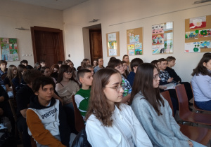 Spotkanie autorskie uczniów z SP nr 1 z autorką Prusinowską