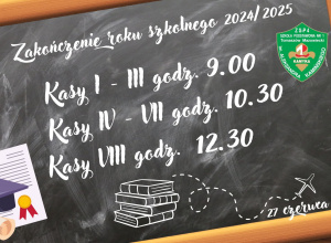 Zakończenie roku szkolnego 2024/2025
