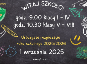 Harmonogram rozpoczęcia roku szkolnego 2025/2026