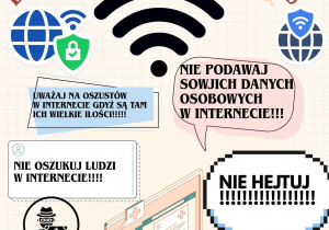 Prace - plakaty wykonanae na lekcji informatyki na Dzień Bezpiecznego Internetu 2026 (DBI 2026)