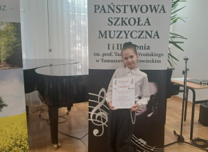 Uczennica - laureatka konkursu